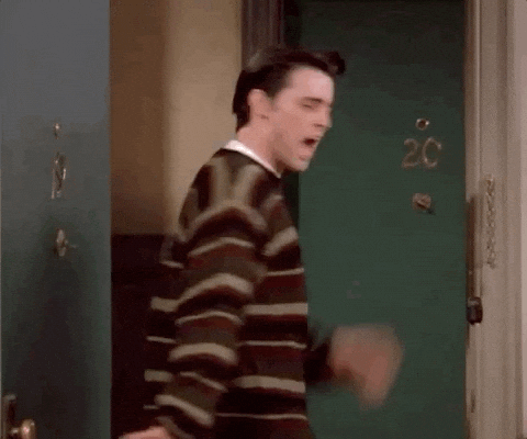 Meme: Friends, Joey locking the door
