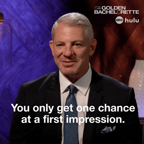 Meme: Golden Bachelorette, You only get one chance at a first impression