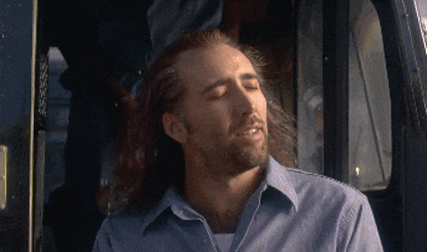 Meme: Nicholas Cage (in Con Air) feeling great