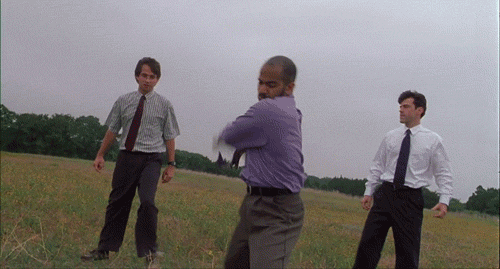 Meme: Office Space movie, destroying a printer