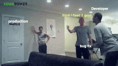 Meme: QA team (dressed as Gumby) blocking an office basketball shot