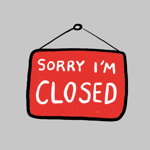Meme: Store closed sign