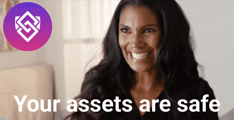 Meme: Woman excited about assets being safe