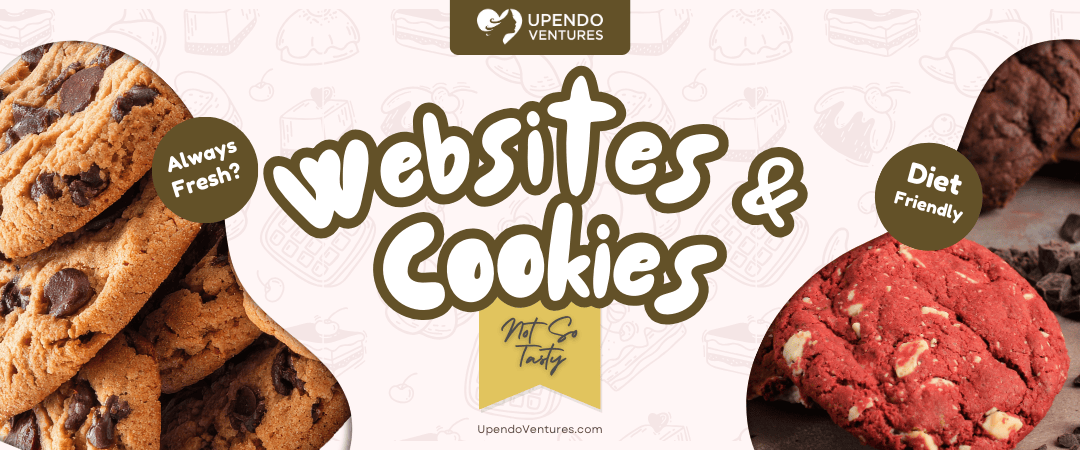 Illustrated blog header showing cookies alongside the headline 'Websites & Cookies: Not So Tasty,' explaining website cookies in a friendly, non-technical way.