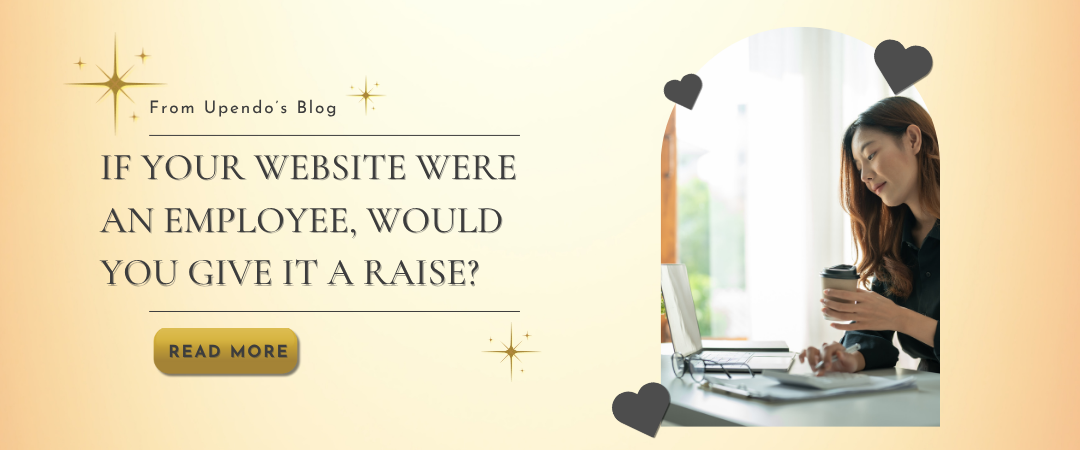 Illustration of a business owner evaluating their website like an employee